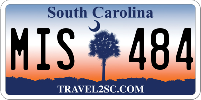 SC license plate MIS484
