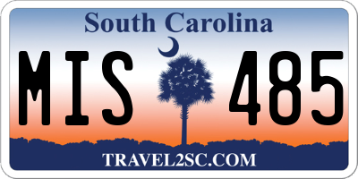 SC license plate MIS485