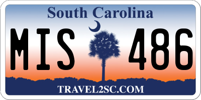 SC license plate MIS486