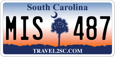 SC license plate MIS487