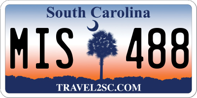 SC license plate MIS488