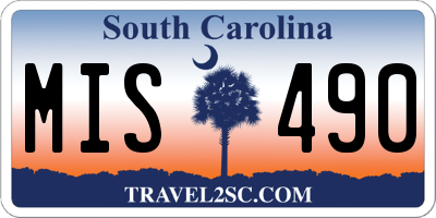 SC license plate MIS490
