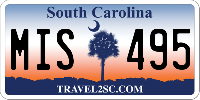 SC license plate MIS495