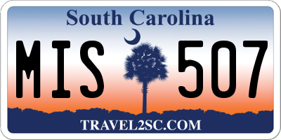 SC license plate MIS507
