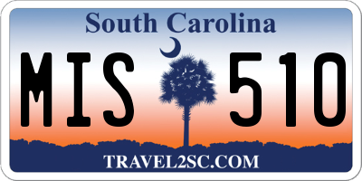 SC license plate MIS510