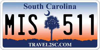 SC license plate MIS511