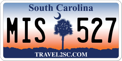 SC license plate MIS527