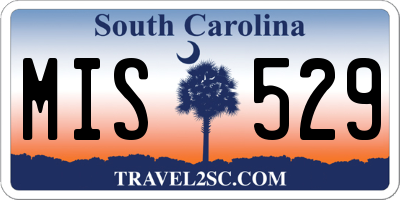 SC license plate MIS529