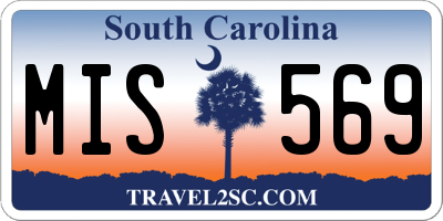 SC license plate MIS569