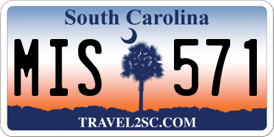 SC license plate MIS571