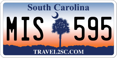 SC license plate MIS595