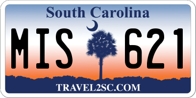 SC license plate MIS621