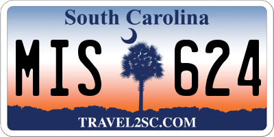 SC license plate MIS624