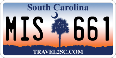 SC license plate MIS661