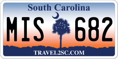 SC license plate MIS682