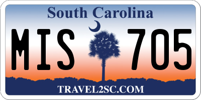 SC license plate MIS705