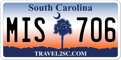 SC license plate MIS706