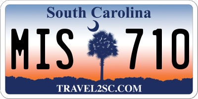 SC license plate MIS710