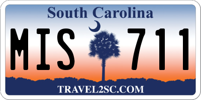 SC license plate MIS711