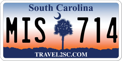 SC license plate MIS714