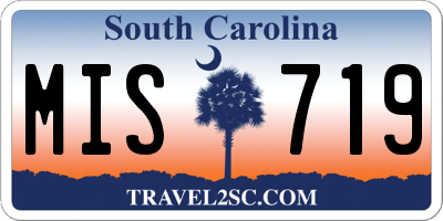 SC license plate MIS719