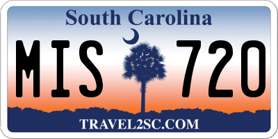 SC license plate MIS720