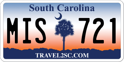 SC license plate MIS721