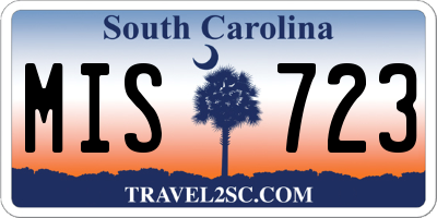 SC license plate MIS723