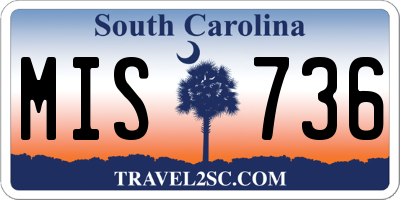 SC license plate MIS736