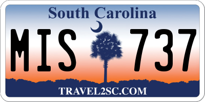 SC license plate MIS737