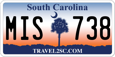 SC license plate MIS738