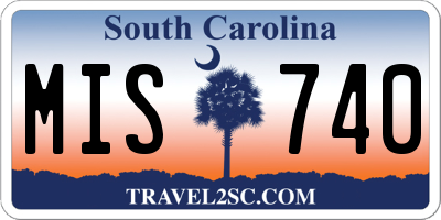SC license plate MIS740