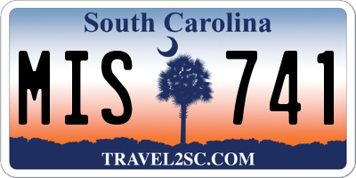 SC license plate MIS741
