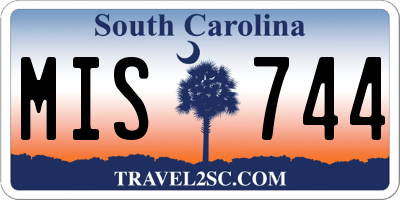 SC license plate MIS744
