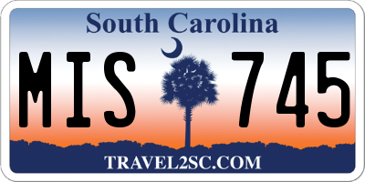 SC license plate MIS745
