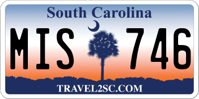 SC license plate MIS746