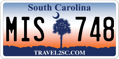 SC license plate MIS748