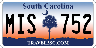 SC license plate MIS752