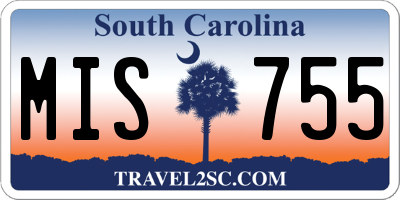 SC license plate MIS755