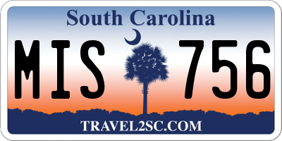 SC license plate MIS756