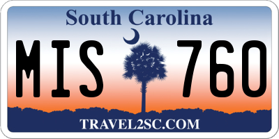 SC license plate MIS760