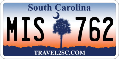 SC license plate MIS762