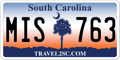 SC license plate MIS763