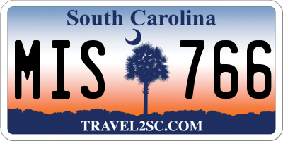SC license plate MIS766
