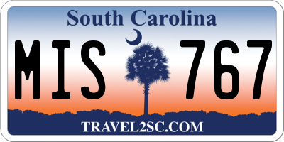 SC license plate MIS767