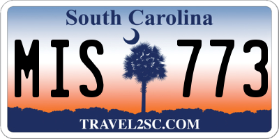 SC license plate MIS773