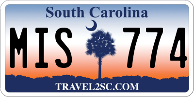 SC license plate MIS774