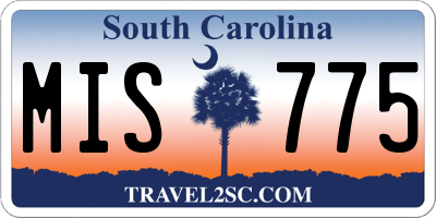 SC license plate MIS775