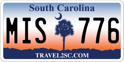 SC license plate MIS776