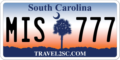 SC license plate MIS777